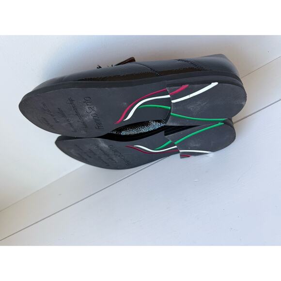 Franco Sarto Women's Black Patent Leather Bocca Slip-on Loafers Size 10M - Picture 11 of 11